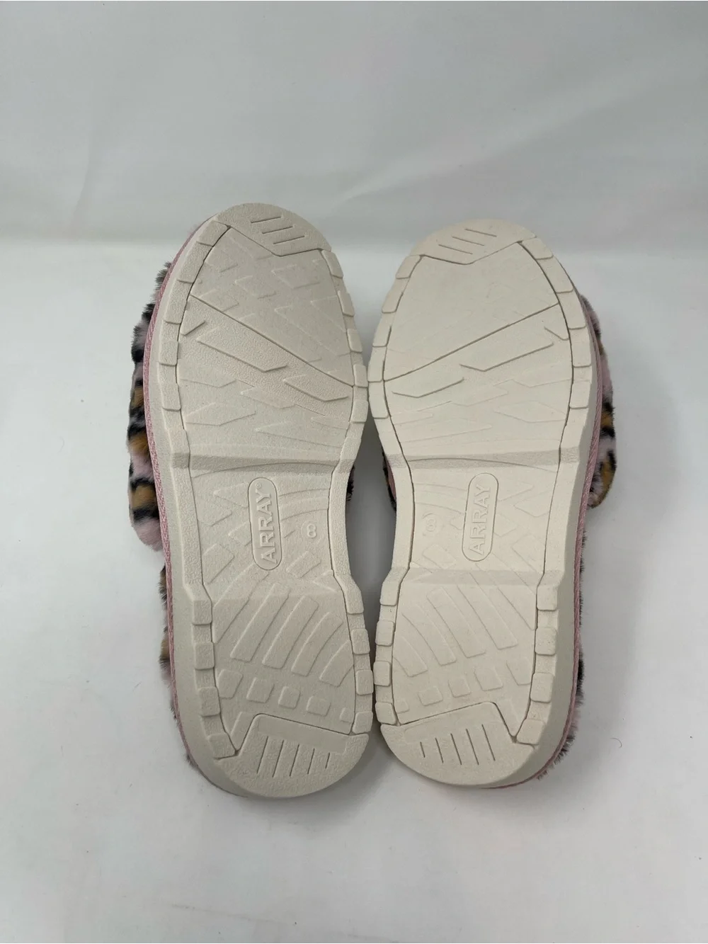 Array Pink Leopard Print Fuzzy Slide Slippers - Picture 9 of 9